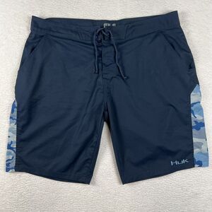 Huk Shorts Mens Sz 40 Performance Fishing Navy‎ Camo Bottoms Swimwear Outdoor